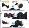 Brazilian Remy 8A Straight Hair Clip In Human Hair Extensions Black Color 7 Pieces Set 100G332e