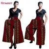 2019 vrouwen Afrikaanse batik print broek Afrikaanse print kalf-lengte losse lange wijde beenbroek Ankara 100% was katoenen kleding WY1679