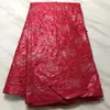 5Yards/pc Bellissimo tessuto di pizzo bazin limone con perline e strass tessuto di cotone broccato africano per abito da festa BZ25