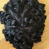 Full Lace Afro Wave Toupee Luźne Kręcone Fala Mężczyźni Toupee Systemy wymiany 8x10 Czarne Luźne Curl Human Hair Toupee Dla Czarnych Mężczyzn