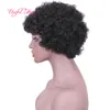 Perruques courtes frisées brésiliennes de cheveux vierges perruques de cheveux humains avec des cheveux de bébé péruvien non-remy perruque humaine courte humaine