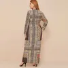 Muzułmańska styl vintage sukienka Sprężyna jesień plus długi arabski siskakia etniczny Abaya Dubai Ubrania 7383287