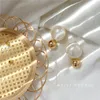 Übertriebene große Metallkugel-Perlen-Vintage-Runden-Ohrstecker für Damen und Mädchen, Mode-Luxus-Designer
