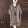 Chemise femme d'été tunique en mousseline de soie Blouse femme hauts Blusas rétro chemises à carreaux Camisa Femnininas Baggy décontracté Vintage Blusa