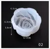 Moldes de silicona líquida para joyería de resina UV, moldes de resina con flores rosas en 3D, moldes para hacer joyas de arcilla polimérica, 4 estilos