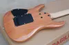 Factory Custom Natural Wood Color Purple Electric Guitar com abalone Fret Inclay Floyd Rose Bridge Gold Hardware pode ser personalizado4023326