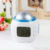 Colorful Music Starry Star Sky LED Projection projector with Alarm Clock Calendar Thermometer Christmas Night light Table Clocks