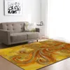 Nordic Gold Lions Living Room Carpets Anti-slip Mat Parlor Room Area Rug Mats Soft Flannel Big Home Decoration Rug Carpet