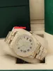 Novo relógio boutique masculino na moda relógio de diamante médio pulseira de diamante mostrador de diamante relógios de calendário automático
