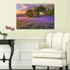 Dipinti Sunset Lavender Flower Fields Poster Canvas Painting Stampa Soggiorno Decorazioni per la casa Modern Wall Art Olio Immagini Grafica