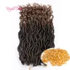 Bohemian Mambo goddess locs 18inch Crochet Hair Extensions 24Strands Crochet Braids Ombre Kanekalon Braiding Hair Synthetic Bulk for women