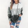 Herbst Damen Sweatshirt Hoodies Mit Kapuze Gradienten Druck Langarm Krawatte Färben Pullover Sweatshirt Frauen Übergroßen Sudadera Mujer