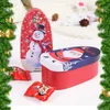 Jul Tinplate Candy Box Rektangulära Tinplate Candy Jars Xmas Bröllop Candy Biscuits Storage Bins Kids Sweetiey Gifts Can