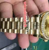 luxury gold diamond watches mens automatic mechanical watch gold stainless steel gold dial Watches Luxury glittering diamond Wrist253B