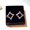 Pendientes cuadrados geométricos de circón con diamantes súper brillantes para mujer y niña, diseñador de lujo exagerado a la moda