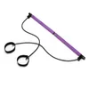 Portable Gyme Pilates Bar Resistance Band Yoga Pilates Stick Home Gym Yoga Exercise Fitness Bar with 2 Foot Loops Stretch Stick