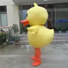 2020 Vente chaude d'usine Costume de mascotte de canard en caoutchouc Costume de dessin animé de grand canard jaune Robe de soirée fantaisie de la taille des enfants adultes
