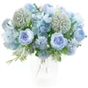 造花、偽の牡丹のシルクさんの花束の装飾のプラスチック製のカーネーション現実的な花の手配の結婚式の装飾