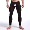 Sexy Männer durchsichtige Hosen seidige Strumpfhosen Milchfaser Leggings Hosen lange Unterhosen Unterwäsche U konvexe Tasche Herren Wrestling Singlet163l