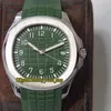 ZF Top version Aquanaut 5168G-010 Green Dial Cal 324 SC Automatic Mechanical 5168 Mens Watch Sapphire Steel Case Rubber Luxury Spo352m