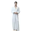 Hommes peignoir Extra Long épais chaud grille flanelle peignoir hommes hiver Robe de bain femmes Sexy Robes mâle thermique robe de chambre233U