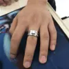 100% 925 massief zilveren ringen mannen cadeau verlovingsring originele 8mm kubieke zirconia bruiloft grote ringen voor mannen groothandel jz004