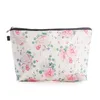 Bolso de mano con estampado digital de flores y plantas para almacenamiento, impermeable, para viajes, portátil, para cosméticos, monedero