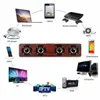 12W Wood Wireless Bluetooth Soundbar Högtalare TV Homeaterhögtalare med Bluetooth Aux TF för smartphone HDTV TVBox Computer Tab3763665