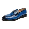 Luxe Crocodile motif hommes affaires Oxford chaussures de haute qualité un costume bureau pointu chaussures rouge hommes fête chaussures de mariage