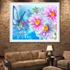 Diy 5d Diamond Painting Round Diamond Rhinestone Flowers Diamond Embroidery Cross Stitch Kit Mosaic Home Decoration Crafts Wall Art