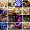 5050 LED 스트립 RGB / RGBW / RGBWW 5M 300LEDs RGB 색상 변경 가능 유연한 LED 빛 + 리모컨 + 12V 3A 전원 어댑터