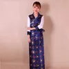 Tibetano dança traje chinês tradicional roupas longas qipao vestido Tibet estilo do vestido cheongsam étnico desgaste Minority Stage