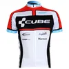 큐브 프로 팀 남자의 사이클링 짧은 소매 저지 도로 경주 셔츠 승마 자전거 탑 통기성 야외 스포츠 Maillot S210052803