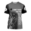 乗る馬3DプリントメンズTシャツハラジュックファッション夏半袖シャツユニセックスカジュアルTシャツトップドロップ輸送1