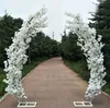 2.5m Yapay Kiraz Çiçeği Kemer Kapı Yolu Kurşun Moon Arch Çiçek Kiraz Kemerleri Raf Kare Dekoru Parti Düğün Zemin