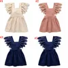 Vestidos con tirantes de encaje para niños Vestido de fiesta de princesa sólido Verano Baile formal Una línea Vestido de tutú Desfile Ropa de boutique de vacaciones A5279