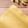 100pcs resealable kraft brown flat bottom packaging bags eco-friendly food storage packing zip lock pouches anti-moisture aluminum foil bag