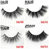 12 أنماط بيع 1PAIR/LOT 100 ٪ Siberian 3D Mink Full Strip False Eyelash Long Frose Eyelashes Mink Mink Extension 50pcs