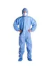 SMS um pedaço um vestido de isolamento de protecção descartável não tecidos, látex livre, não tecido, resistente ao fluido, L XL XXL XXXL, (pacote de 10) azul