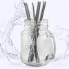 Metal Drinking Straws Cookware 304 Stainless Steel Eco Friendly Reusable Straight Bent Straw for Bar Family kitchen