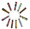 Hot Party Favor Neoprene Wristlet Keychains Lanyard Serape Print With Strap Band Split Ring Key Chain Holder Hand Wrist Lanyard Keychain For Girls/Women