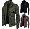 패션 자켓 솔리드 컬러 캐주얼 코트 남성 자켓 주머니와 스트랩 아시아 크기 무료 배송