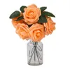 2019 Försäljning !!! Grossist gratis frakt 50pcs PE Foam Rose Flower Light Orange