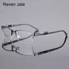 Großhandel-Rand-Legierung Front Felge Flexible Kunststoff TR-90 Tempel Beine Optische Brillen Rahmen für Männer und Frauen Eyewear