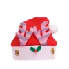 Moda-niños Glow Christmas Beanie Hat Cartoon Plush Pom Pom Christmas Santa Cap BabSnowman Deer Sombreros de fiesta de Navidad TTA2040-2