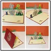 sunflower Father's day Thanksgiving 3D pop up card cartoon greeting card gift Paper cutting paper thank you card postcard