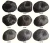 Wigs Celebrity Toupee Mens Hairpieces 10mm Wave Full Lace Toupee Black Color #1b Brazilian Remy Human Hair Men Hair Replacement for Bla