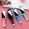 Mini Selfie Stick Stainless Steel with Rearview Mirror Folding Wire Control Phone Integrated Universal Selfie Stick