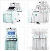 Portable 6 i 1 Hydro Peel Microdermabrasion Hydra ansiktshydro Ansiktsdjup Rengöring RF Face Lift Hud Drawing Spa Beauty Machine Hemanvändning