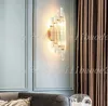 Modern LED Vägglampa Sconce Gold Foyer Living Bedroom Bedside Wall Lamp Light Sconce med Crystal E14 Lampor Myy